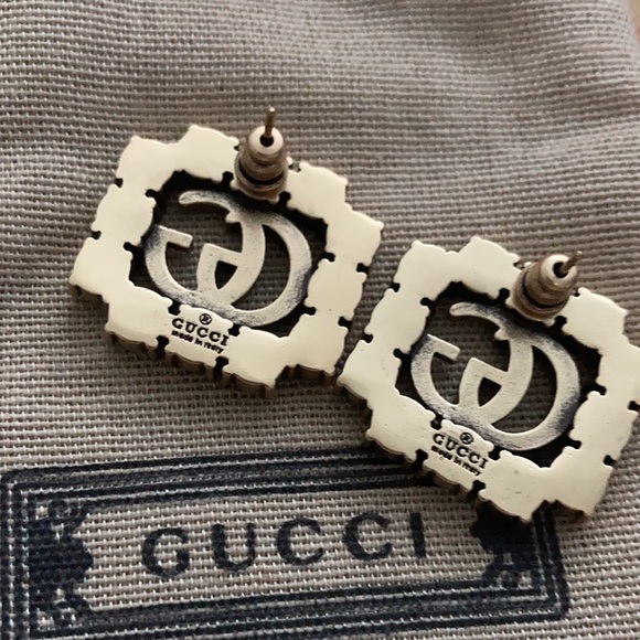Gucci Crystal embellished GG Logo Stud Earrings - Picture 3 of 6